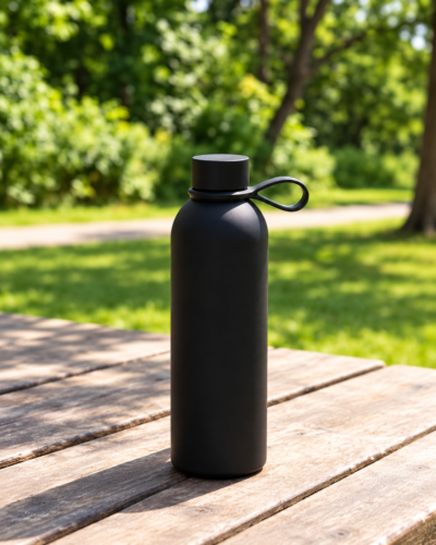 Black 500ml Matte Stainless Steel Bottle